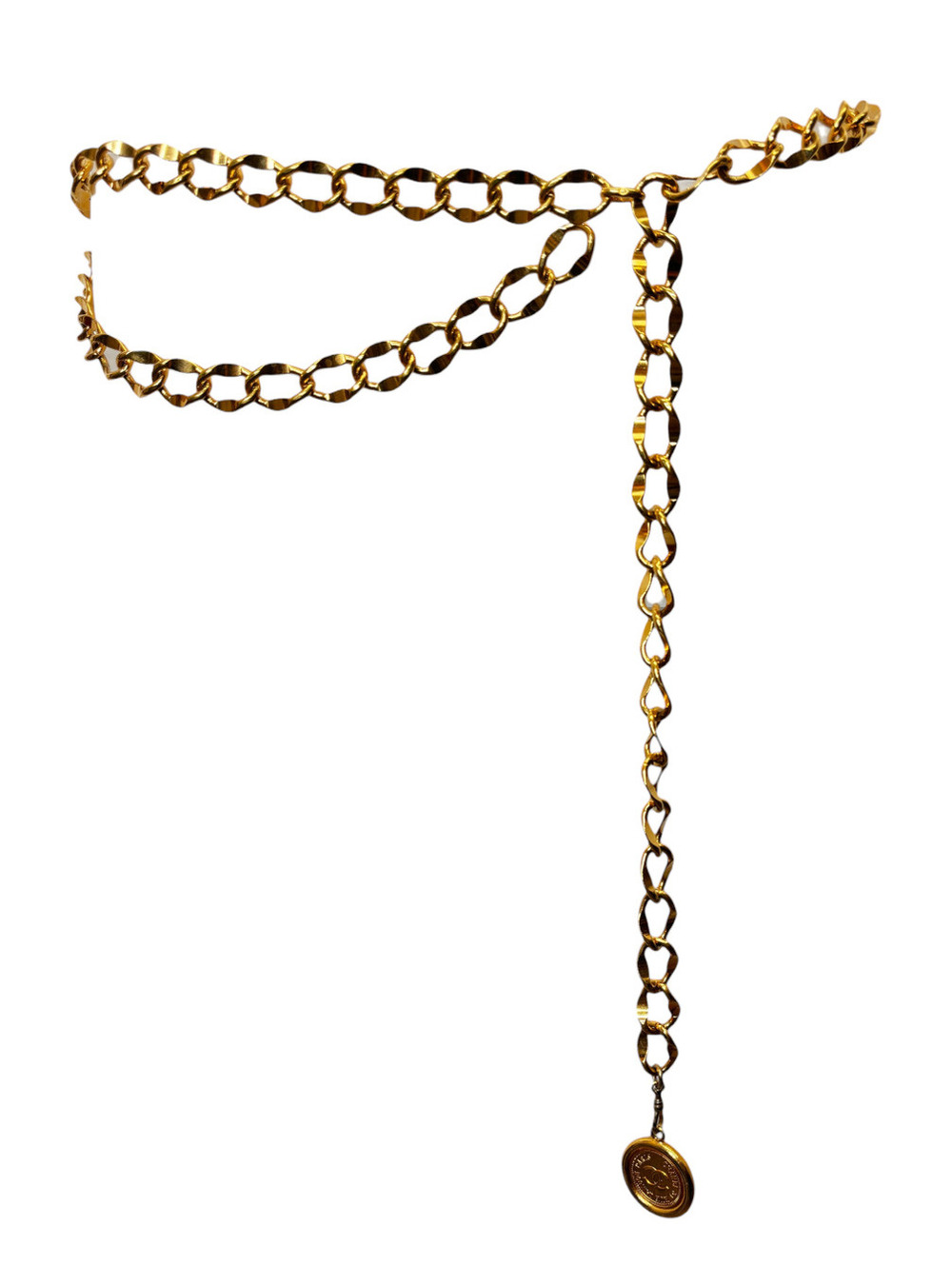 Chanel Vintage Gold Byzantine CC Coin Chain Belt